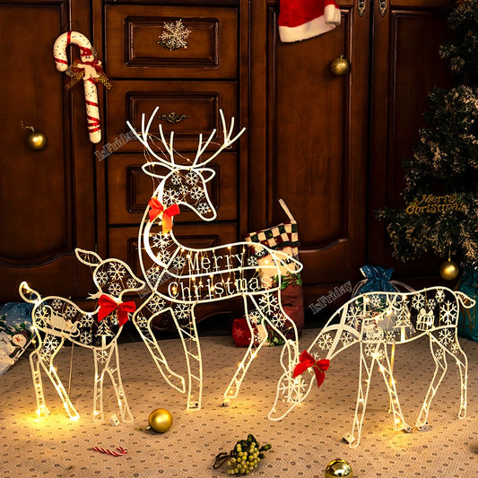 3PCS Lighted Christmas Reindeer